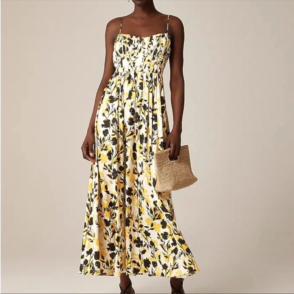 J.Crew Collection ruched maxi dress in luster georgette, size 2 - Picture 1 of 7